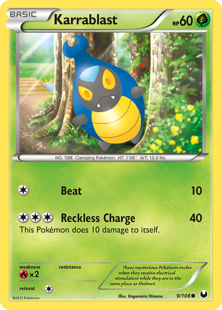 Karrablast - Dark Explorers - #9 - Pokemon TCG card