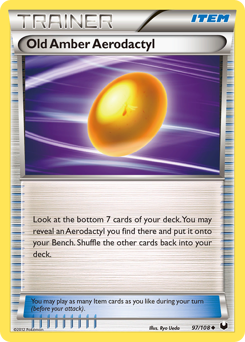 Old Amber Aerodactyl - Dark Explorers - #97 - Pokemon TCG card
