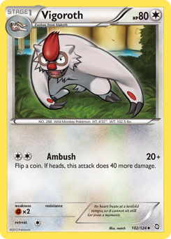 Vigoroth - Dragons Exalted - #102 - Pokemon TCG card