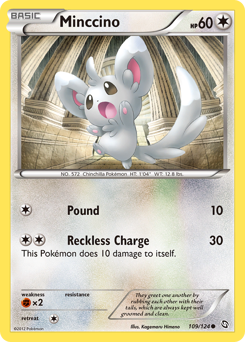 Minccino #109 Minccino - Dragons Exalted - #109 - Pokemon TCG card