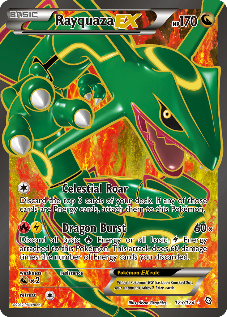 Rayquaza-EX - Dragons Exalted - #123 - Pokemon TCG card