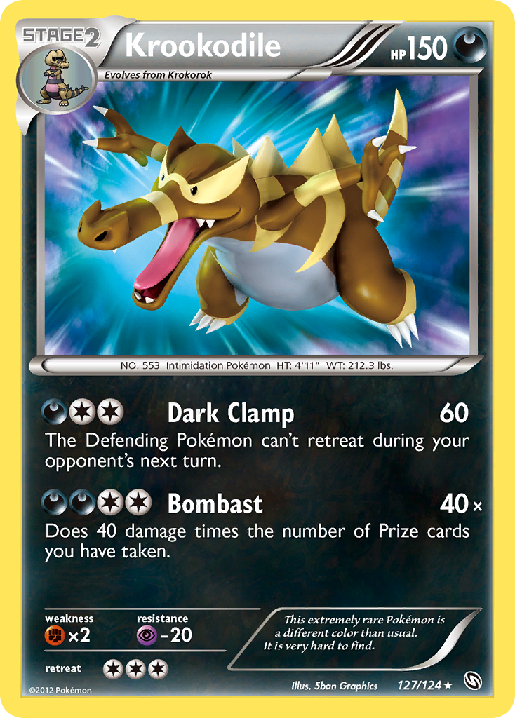 Krookodile - Dragons Exalted - #127 - Pokemon TCG card