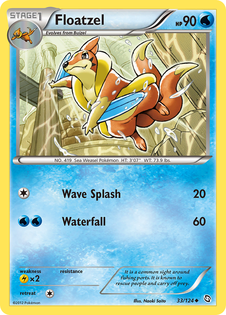 Floatzel - Dragons Exalted - #33 - Pokemon TCG card