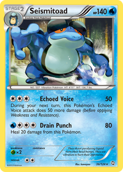 Seismitoad #36 Seismitoad - Dragons Exalted - #36 - Pokemon TCG card