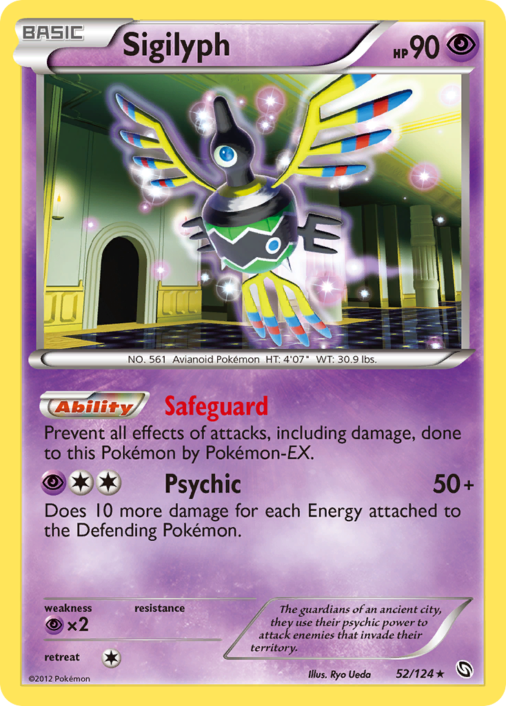 Sigilyph - Dragons Exalted - #52 - Pokemon TCG card