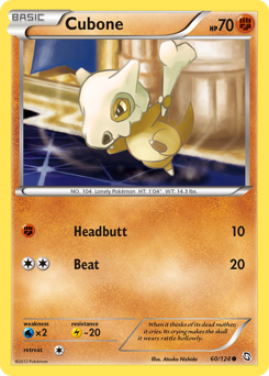 Cubone #60 Cubone - Dragons Exalted - #60 - Pokemon TCG card