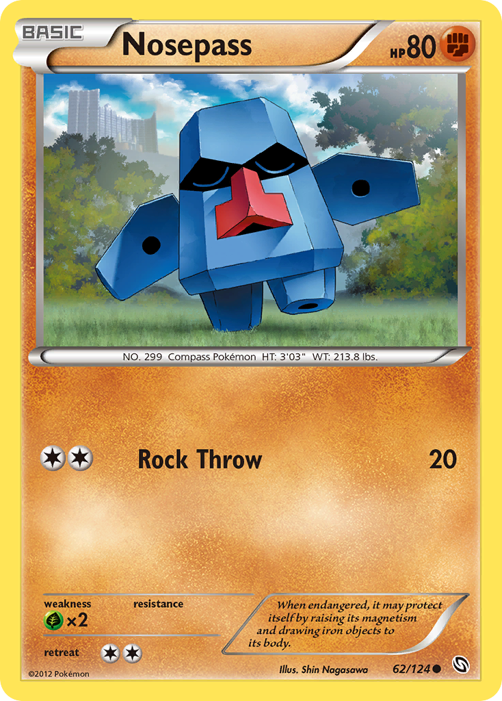 Nosepass - Dragons Exalted - #62 - Pokemon TCG card