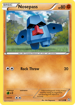 Nosepass #62 Nosepass - Dragons Exalted - #62 - Pokemon TCG card