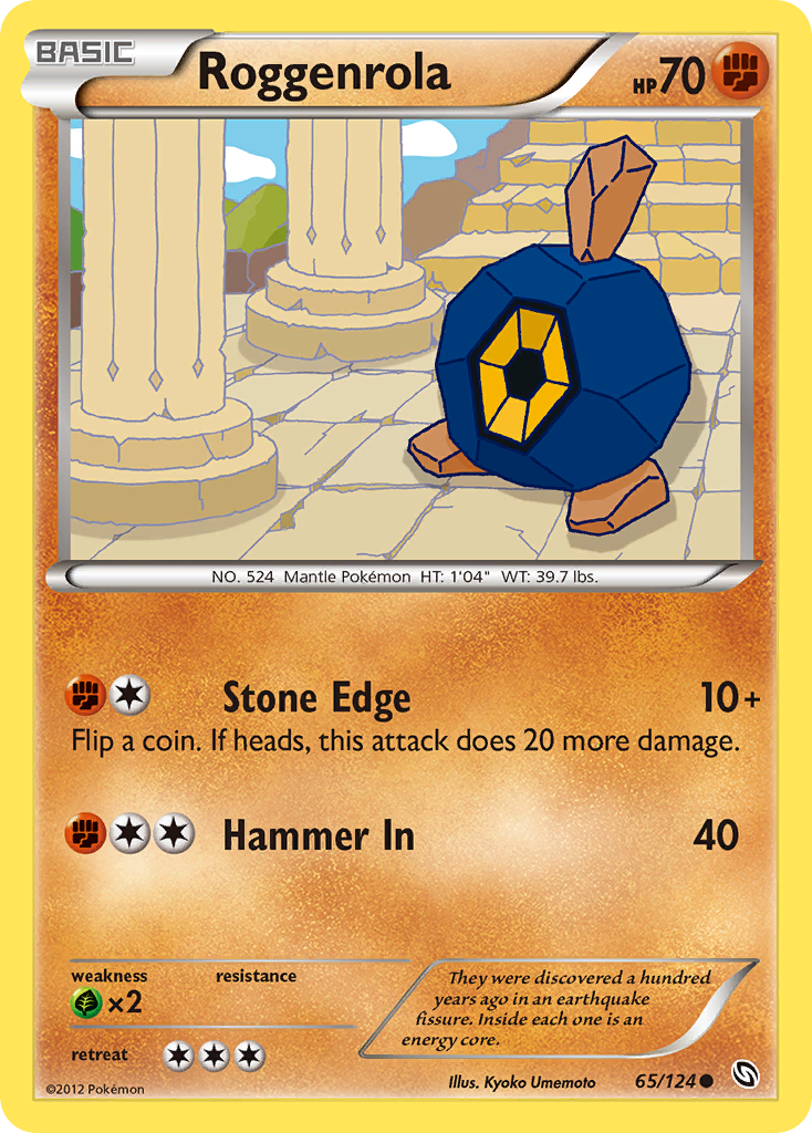Roggenrola - Dragons Exalted - #65 - Pokemon TCG card
