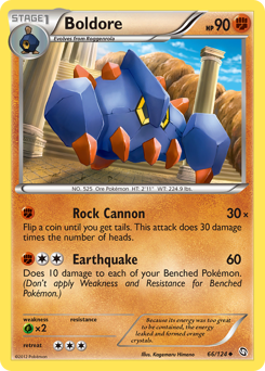 Boldore #66 Boldore - Dragons Exalted - #66 - Pokemon TCG card