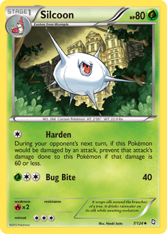 Silcoon #7 Silcoon - Dragons Exalted - #7 - Pokemon TCG card