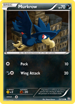 Murkrow #72 Murkrow - Dragons Exalted - #72 - Pokemon TCG card