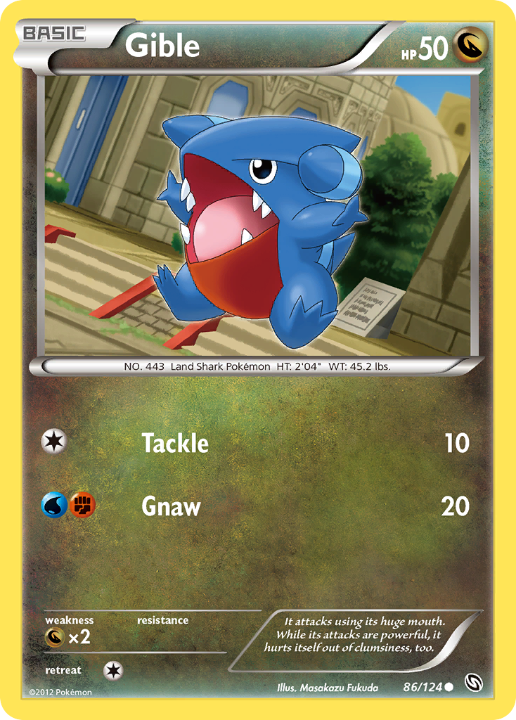 Gible - Dragons Exalted - #86 - Pokemon TCG card