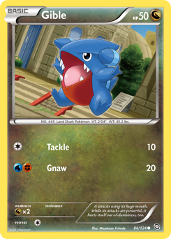 Gible #86 Gible - Dragons Exalted - #86 - Pokemon TCG card