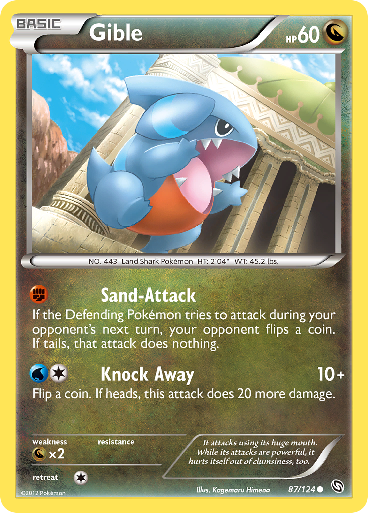 Gible - Dragons Exalted - #87 - Pokemon TCG card