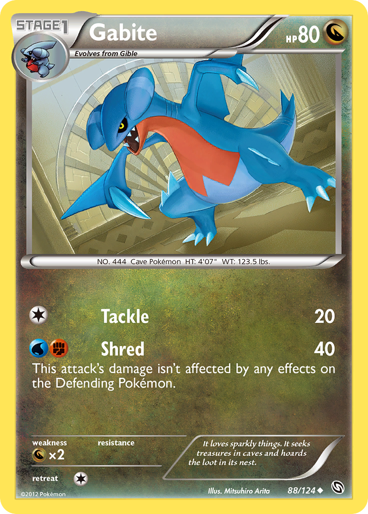 Gabite - Dragons Exalted - #88 - Pokemon TCG card