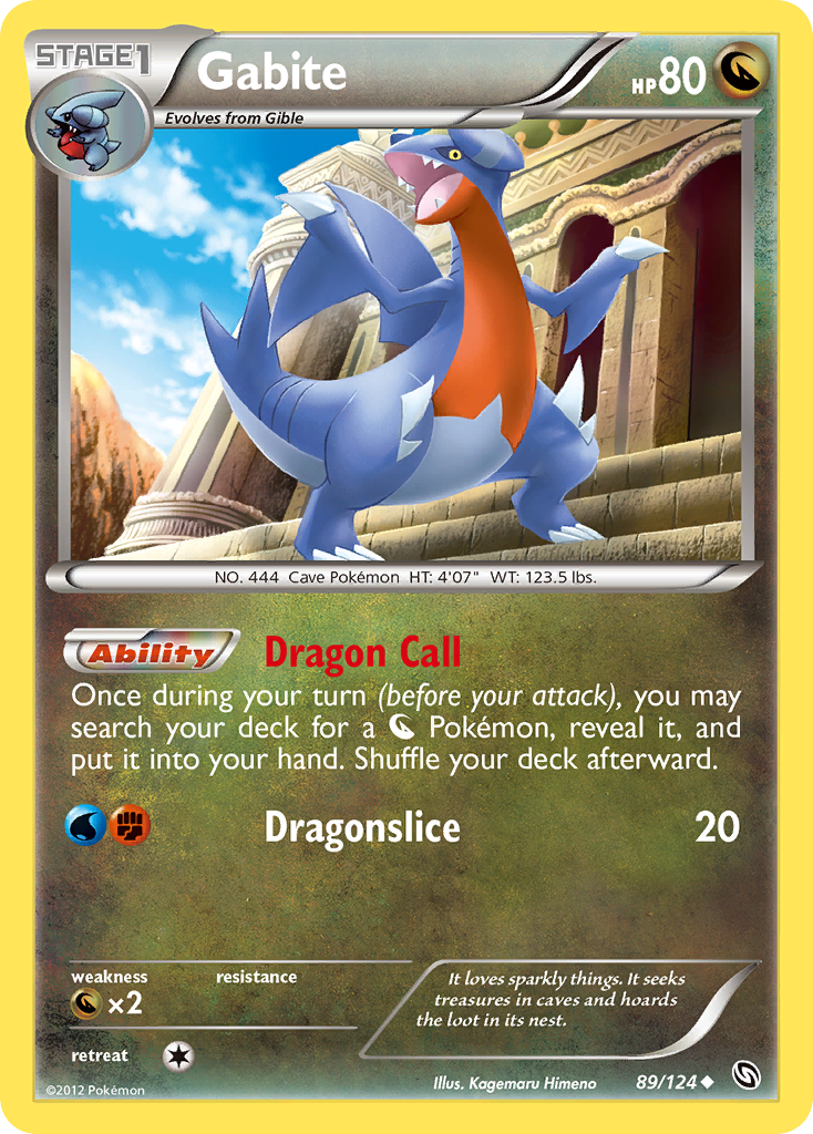Gabite - Dragons Exalted - #89 - Pokemon TCG card