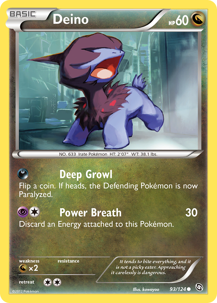 Deino - Dragons Exalted - #93 - Pokemon TCG card