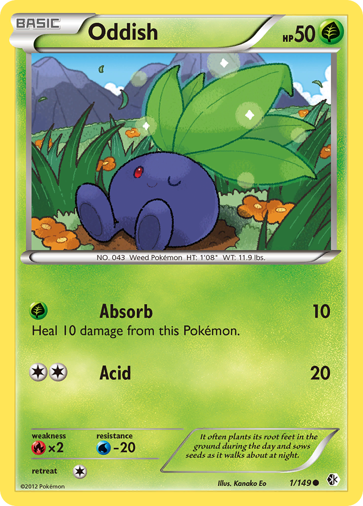 Oddish - Boundaries Crossed - #1 - Pokemon TCG card