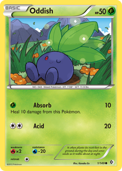 Oddish #1 Oddish - Boundaries Crossed - #1 - Pokemon TCG card