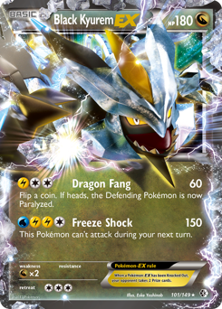 Black Kyurem-EX #101 Black Kyurem-EX - Boundaries Crossed - #101 - Pokemon TCG card
