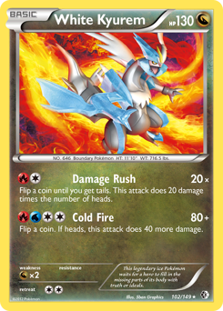 White Kyurem - Boundaries Crossed - #102 - Pokemon TCG card