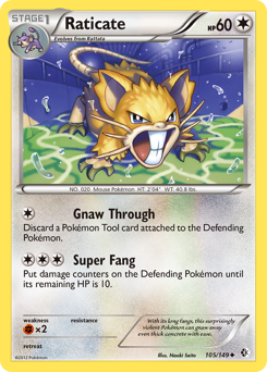 Raticate #105 Raticate - Boundaries Crossed - #105 - Pokemon TCG card