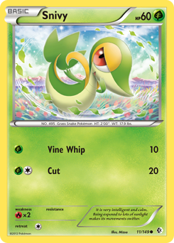 Snivy - Boundaries Crossed - #11 - Pokemon TCG card