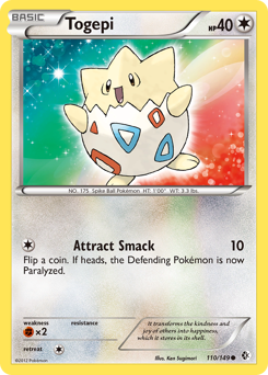 Togepi #110 Togepi - Boundaries Crossed - #110 - Pokemon TCG card
