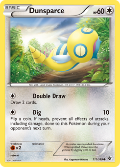 Dunsparce #111 Dunsparce - Boundaries Crossed - #111 - Pokemon TCG card