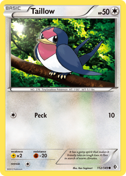 Taillow - Boundaries Crossed - #112 - Pokemon TCG card