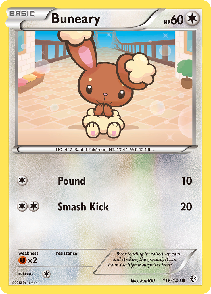 Buneary - Boundaries Crossed - #116 - Pokemon TCG card