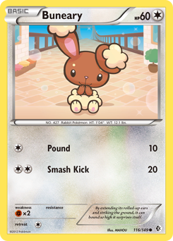 Buneary #116 Buneary - Boundaries Crossed - #116 - Pokemon TCG card