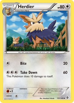 Herdier - Boundaries Crossed - #121 - Pokemon TCG card