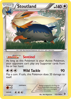 Stoutland #122 Stoutland - Boundaries Crossed - #122 - Pokemon TCG card