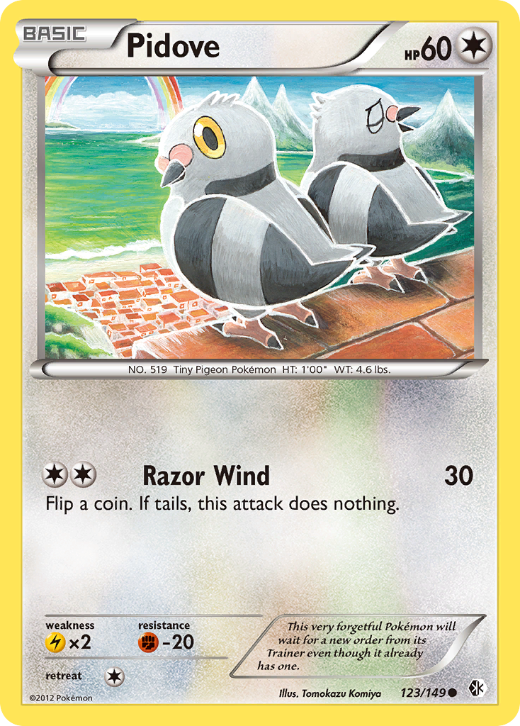 Pidove - Boundaries Crossed - #123 - Pokemon TCG card