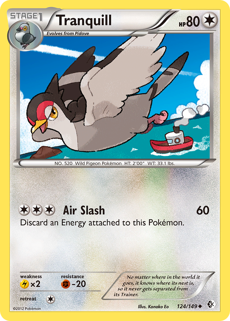 Tranquill - Boundaries Crossed - #124 - Pokemon TCG card
