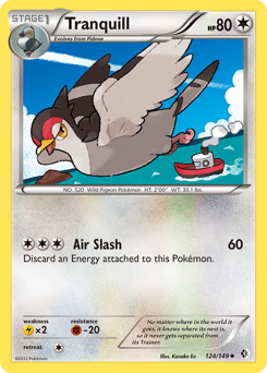 Tranquill #124 Tranquill - Boundaries Crossed - #124 - Pokemon TCG card