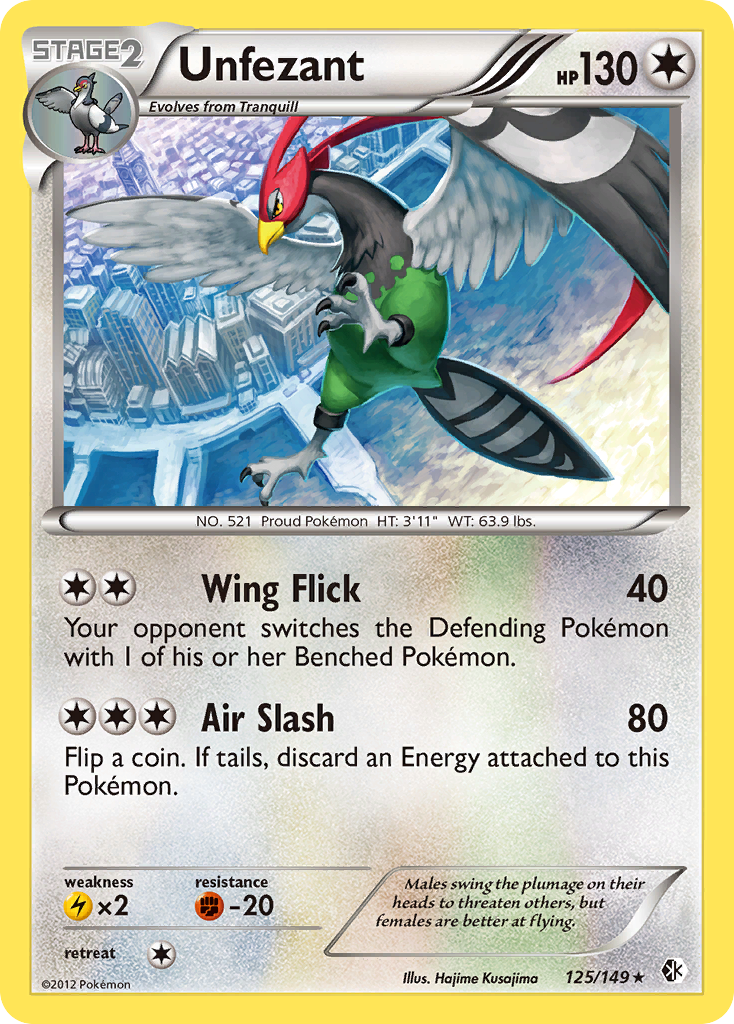 Unfezant - Boundaries Crossed - #125 - Pokemon TCG card