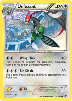 Unfezant #125 Unfezant - Boundaries Crossed - #125 - Pokemon TCG card