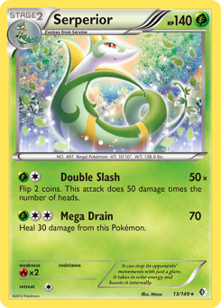 Serperior #13 Serperior - Boundaries Crossed - #13 - Pokemon TCG card