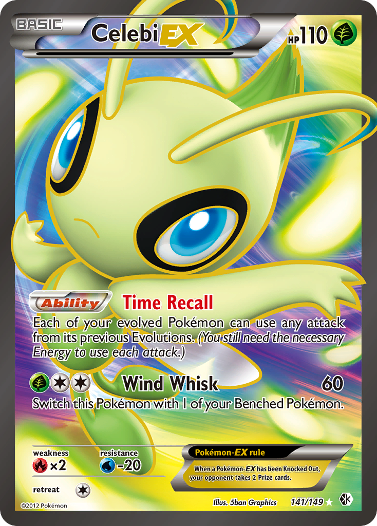 Celebi-EX - Boundaries Crossed - #141 - Pokemon TCG card