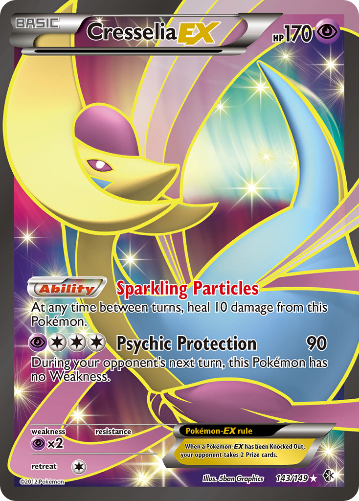Cresselia-EX - Boundaries Crossed - #143 - Pokemon TCG card