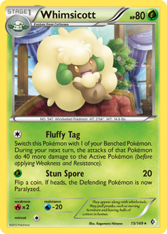 Whimsicott #15 Whimsicott - Boundaries Crossed - #15 - Pokemon TCG card