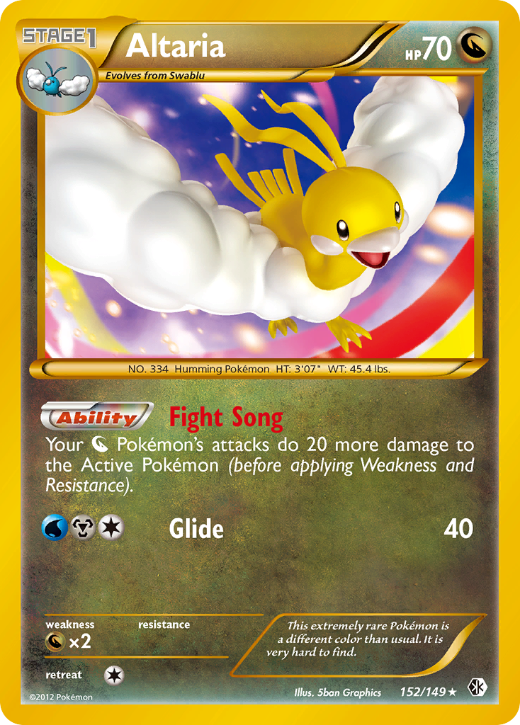 Altaria - Boundaries Crossed - #152 - Pokemon TCG card