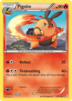 Pignite - Boundaries Crossed - #25 - Pokemon TCG card