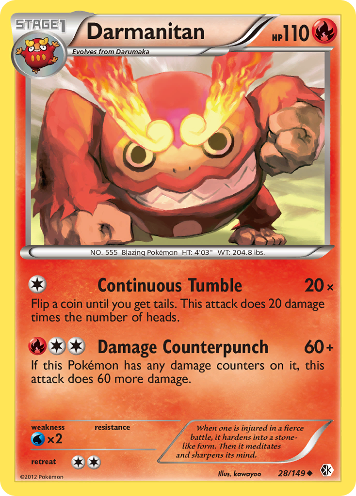Darmanitan - Boundaries Crossed - #28 - Pokemon TCG card