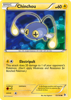 Chinchou #55 Chinchou - Boundaries Crossed - #55 - Pokemon TCG card
