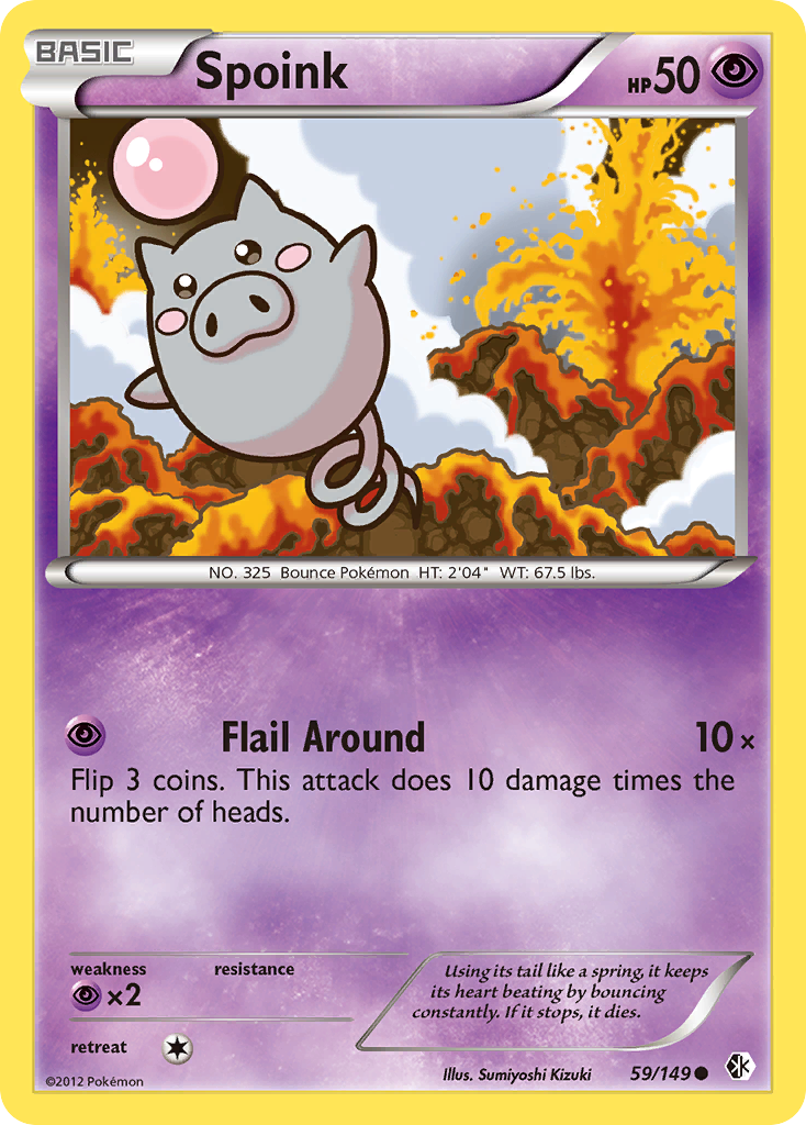 Spoink - Boundaries Crossed - #59 - Pokemon TCG card