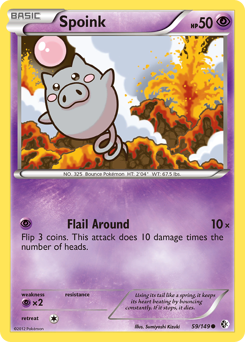 Spoink - Boundaries Crossed - #59 - Pokemon TCG card
